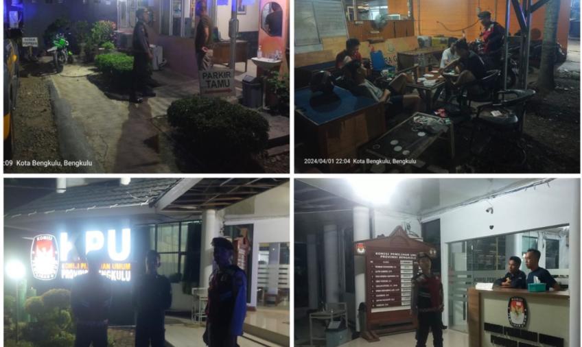 Sat Samapta Polresta Bengkulu Patroli di Bawaslu dan KPU 