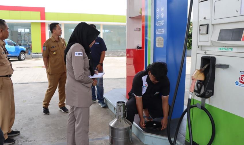 Polres Rejang Lebong Bersama Disperindag Cek Ketersediaan BBM di SPBU
