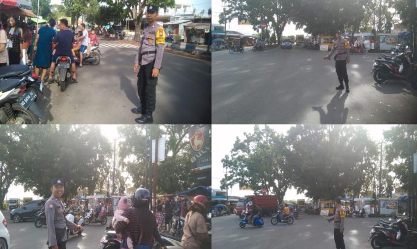 Polsek Kampung Melayu Berikan Pengamanan Pasar Ramadhan 