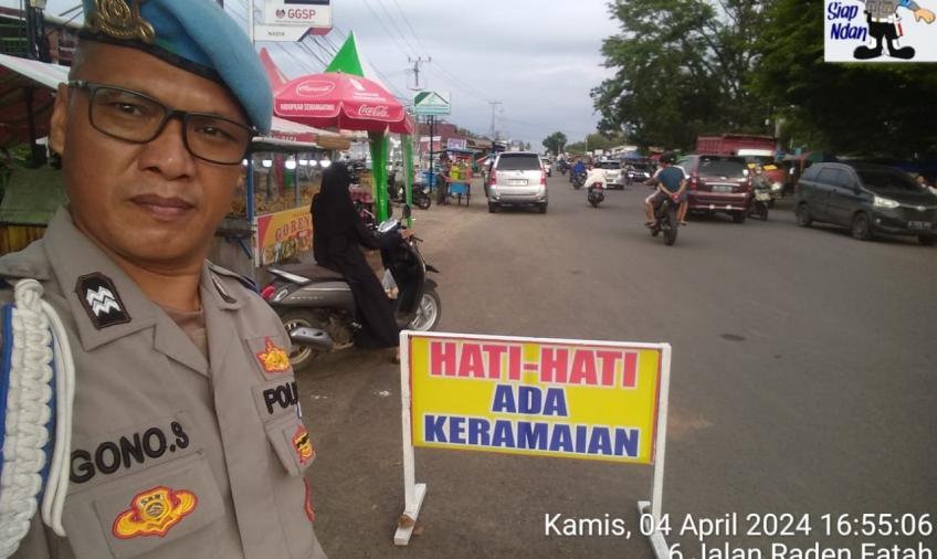 Polsek Selebar Monitoring dan Pengamanan Pasar Kaget 