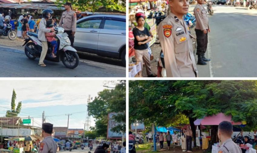 Polsek Muara Bangkahulu Patroli Pengamanan Pasar Takjil di Seputaran  Wilkum 