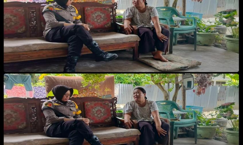 Sambangi Warga, Bhabinkamtibmas Sampaikan Pesam-Pesan Kamtibmas 