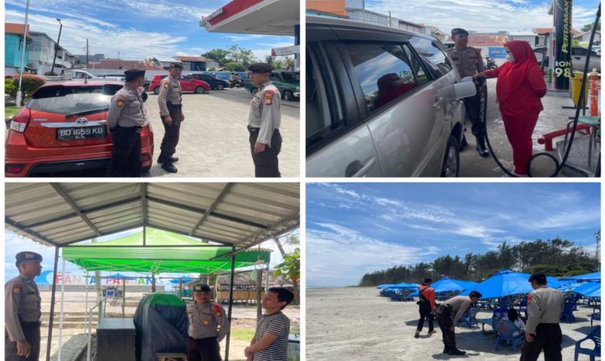 Satsamapata Patroli ke SPBU Sampaikan Imbauan Cegah Kecuranag 