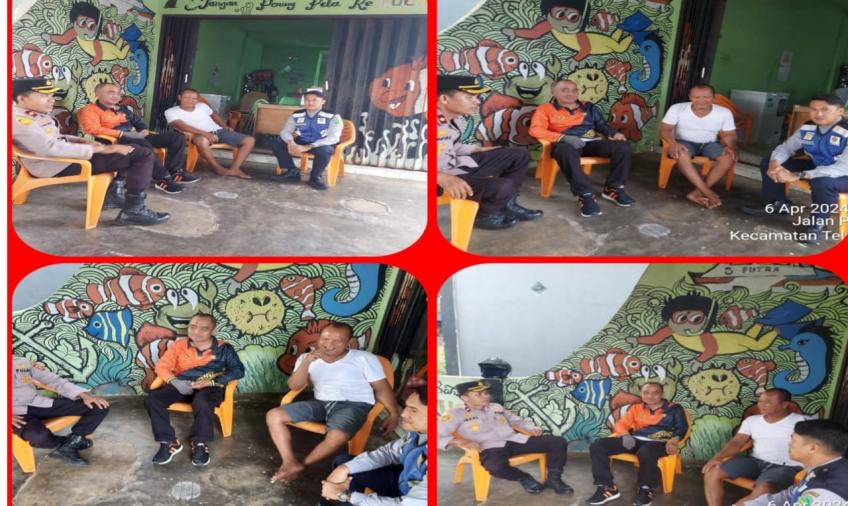 Kasubsatgas Ops Ketupat Nala 2024 Polsek Teluk Segara, Sambangi Pemilik Kapal Wisata Pulau Tikus Imbau Tak Berlayar Saat Cuaca Buruk 