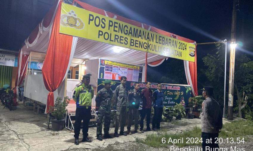 Pospam Bungamas Lakukan Turlalin Pemudik yang Melintas 