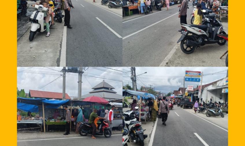 Wujudkan Kamseltibcar Lokasi Pasar Takjil, Polsek Seginim Polres BS Giatkan Patroli  