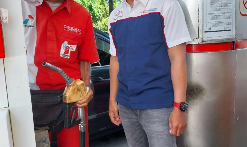 Menghindari Kecurangan Penyaluran BBM, Polresta Bengkulu Monitoring SPBU 