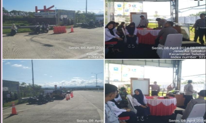 Polsek Selebar Laksanakan Pengamanan di Pintu Masuk Jalan Tol Kota Bengkulu 