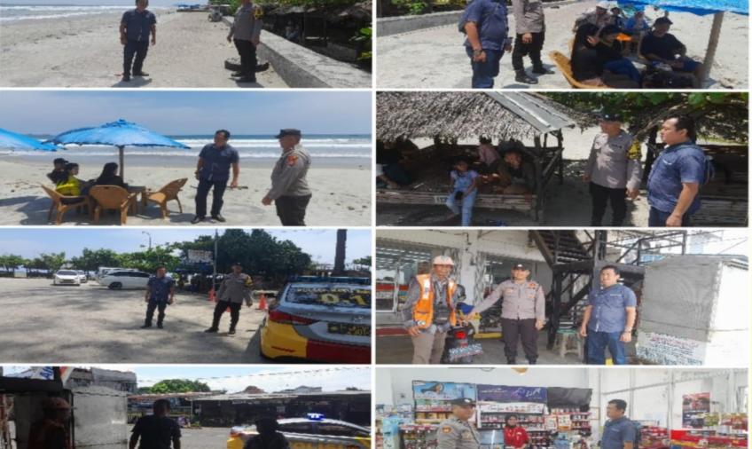 Sambangi Objek Wisata dan Objek Vital Lainnya, Polsek Ratu Agung Sampaikan Imbauan Kamtibmas 
