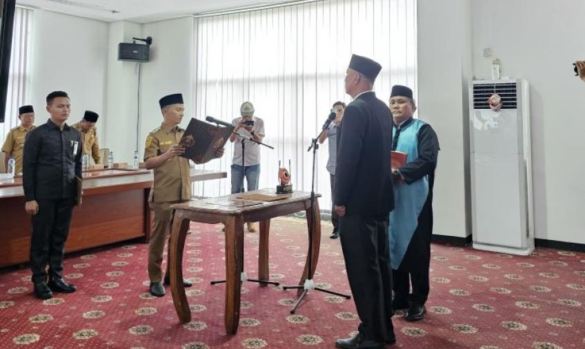Wabup Kaur Pimpin Pelantikan Pejabat Eselon III dan Kepala UPTD