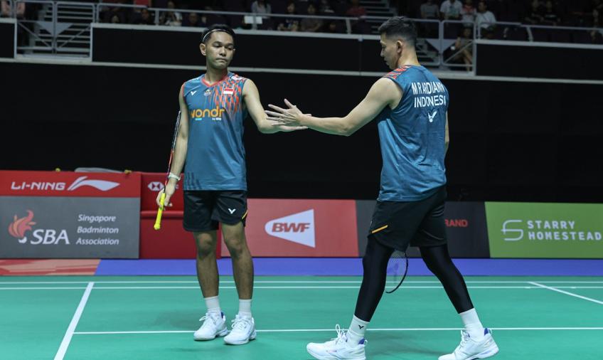 Fajar/Rian Melaju ke 16 Besar Singapore Open 2025