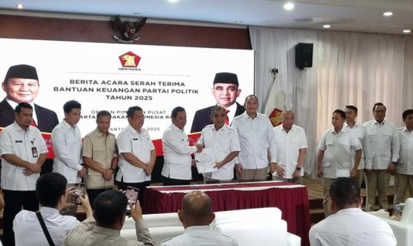 Partai Gerindra Terima Bantuan Dana Politik dari Pemerintah Rp20 Miliar.