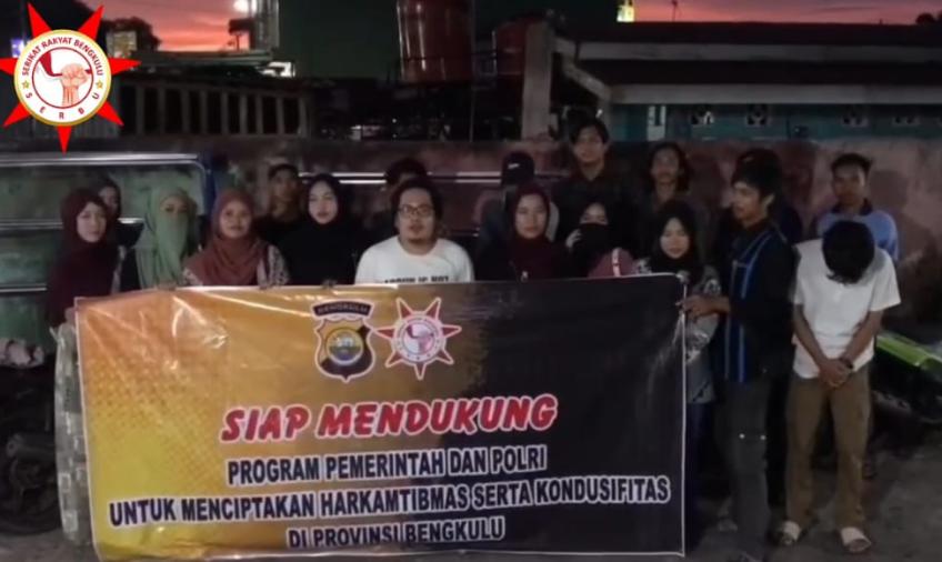 Serikat Rakyat Bengkulu Nyatakan Dukungan untuk Program Pemerintah dan Polri Jaga Harkamtibmas, Minggu (8/6).